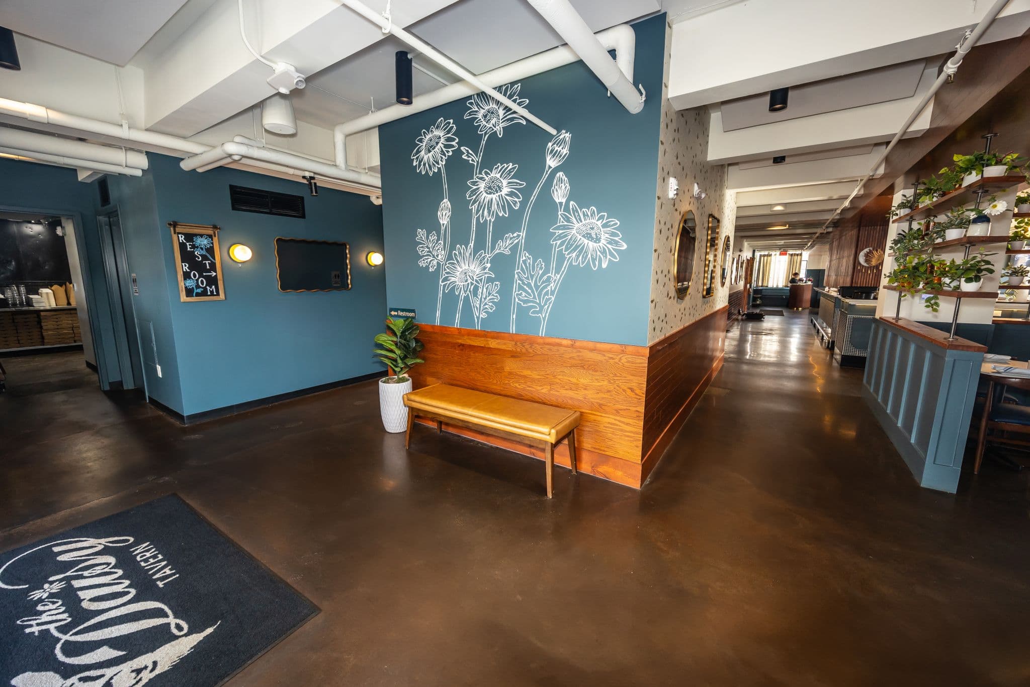 Daisy Tavern completed commercial painting and wallcovering project
