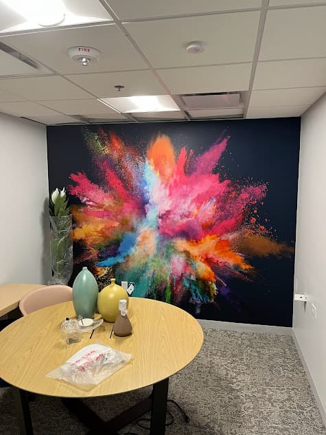 Commercial Wallcovering completed commercial painting and wallcovering project