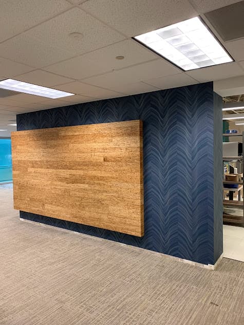 Commercial Wallcovering completed commercial painting and wallcovering project