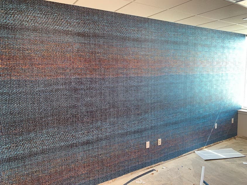 Commercial Wallcovering completed commercial painting and wallcovering project